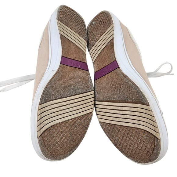 Keds Womens Casual Sneakers Size 7.5 Beige Canvas Arch Support Comfort Shoes - Picture 9 of 9